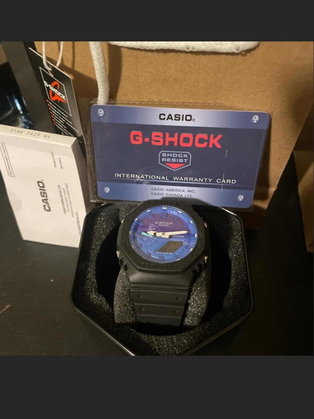 Casio G-Shock Black Case with Red Logo